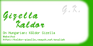 gizella kaldor business card